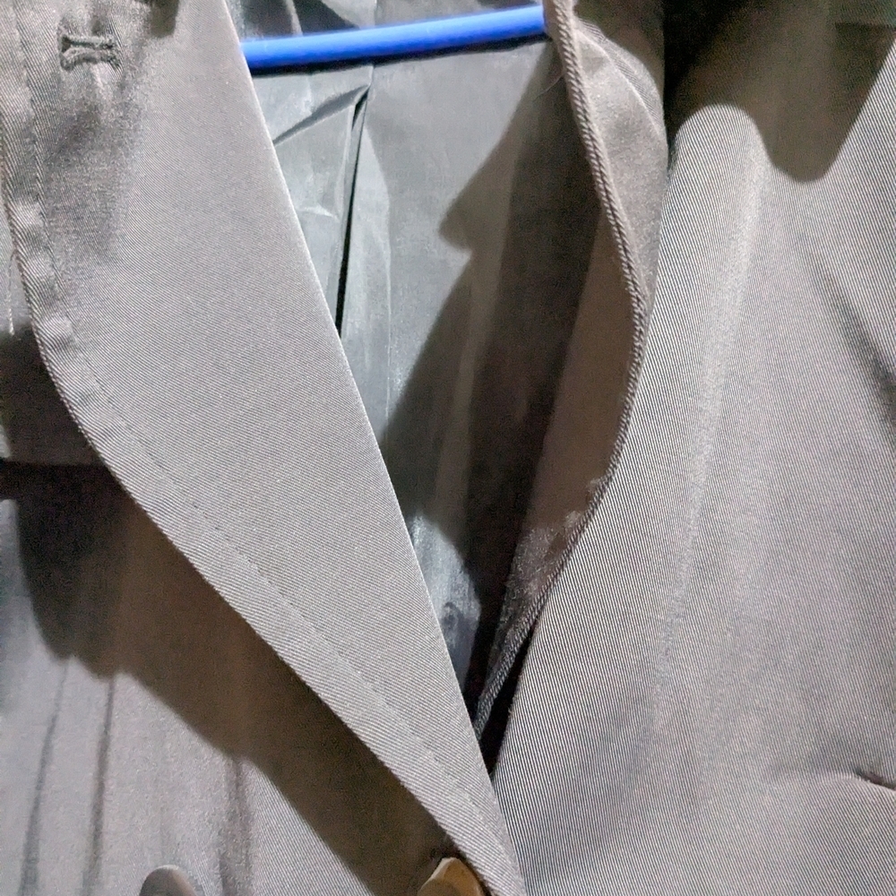 AB Studio Gray Trench Coat Classic Design 16 - Picture 4 of 11